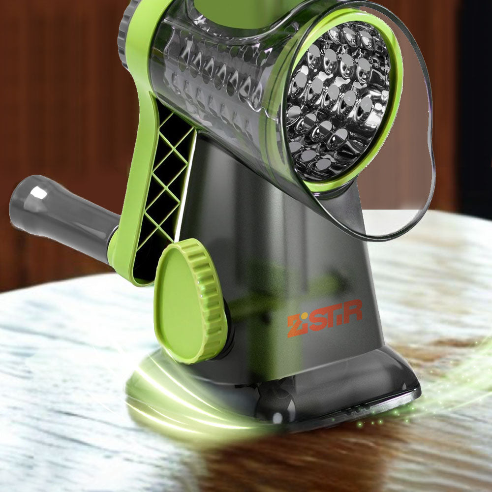 Zistir Rotary Cheese & Veggie Grater – with Free Brush & Peeler