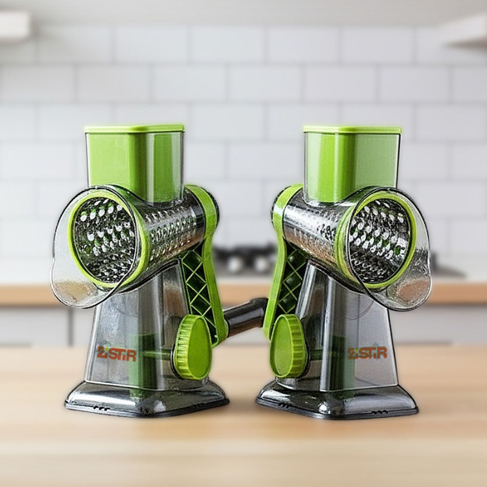 Zistir Rotary Cheese & Veggie Grater – with Free Brush & Peeler