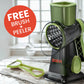 Zistir Rotary Cheese & Veggie Grater – with Free Brush & Peeler