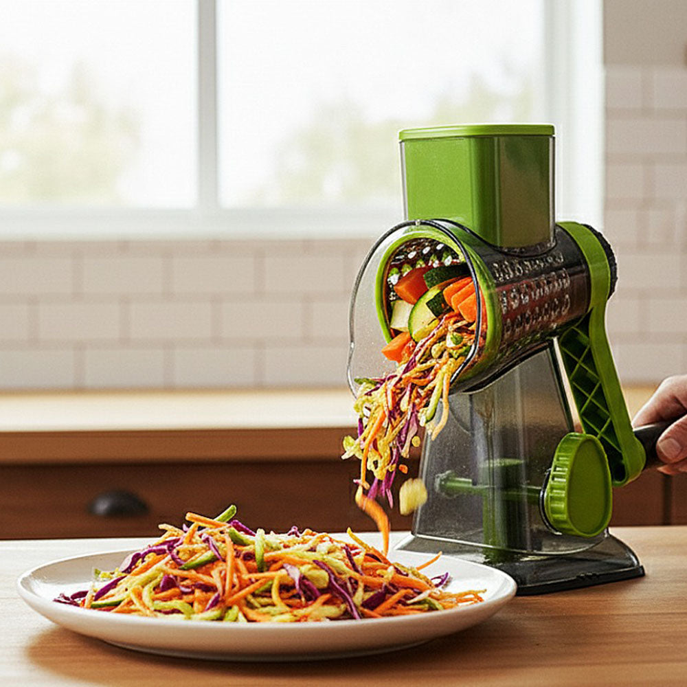 Zistir Rotary Cheese & Veggie Grater – with Free Brush & Peeler