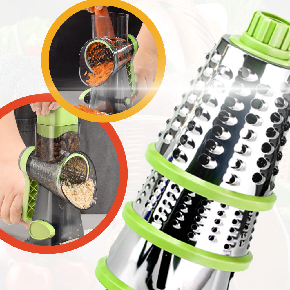 Zistir Rotary Cheese & Veggie Grater – with Free Brush & Peeler